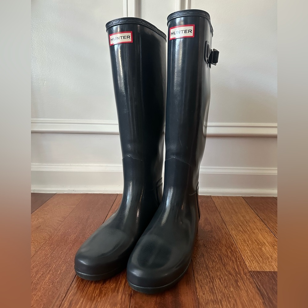 Women’s Hunter Boots, Navy Gloss, size 6